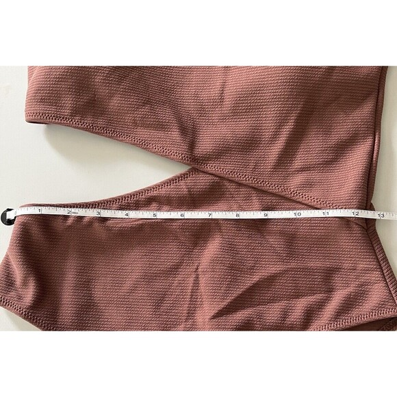 Cupshe One Piece Swimsuit‎ Womens  Sz S Open Side One Shoulder Strap Mauve Pink - Picture 6 of 14